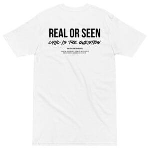 Real or Seen Back Tee- White